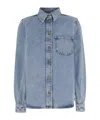 Totême Women's Blue Overshirt With Pocket Detail In Blue