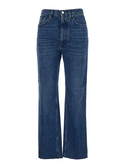 Totême Belt-looped Straight-leg Jeans In Blue
