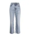 Totême Toteme Woman Jeans Blue Size 28w-30l Organic Cotton In Gray