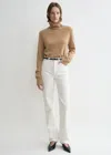 Totême Classic Cut Denim Full Length Off-white In Off White
