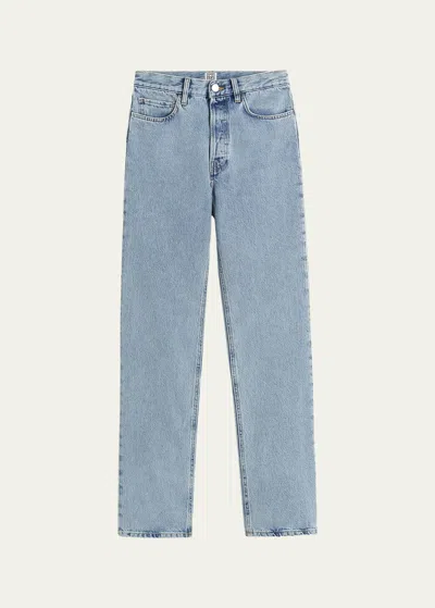 Totême Classic Cut Denim Pants In Light/pastel Blue