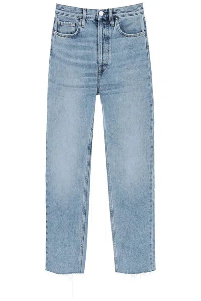 Totême Classic Cut Jeans In Organic Cotton In Blue