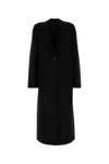 Totême Toteme Woman Overcoat & Trench Coat Black Size 10 Viscose, Linen, Cotton In Black