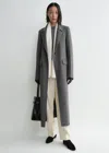 Totême Womens Notched-lapel Flap-pocket Regular-fit Wool Coat Mid Grey Melange In Mid Grey Melange