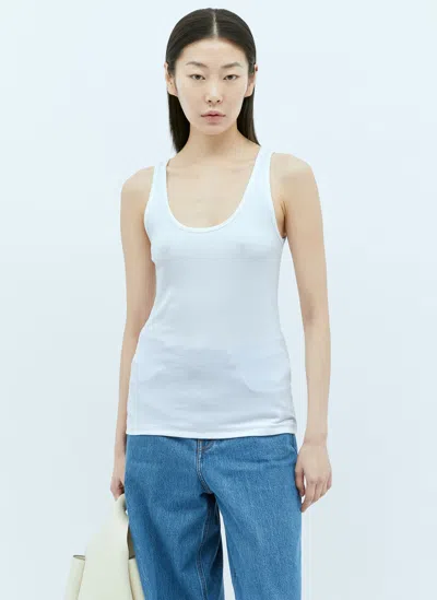 Totême Classic Rib Tank Top In White