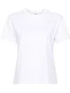 Totême Toteme Women Crew-neck Organic Cotton T-shirt In Nero