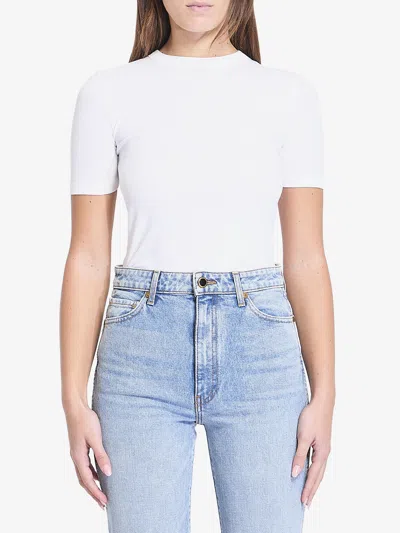 Totême Ribbed Stretch-cotton Jersey T-shirt In White