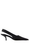 Totême Classic Leather Slingback Heels In Black