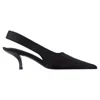Totême Classic Leather Slingback Heels In Black