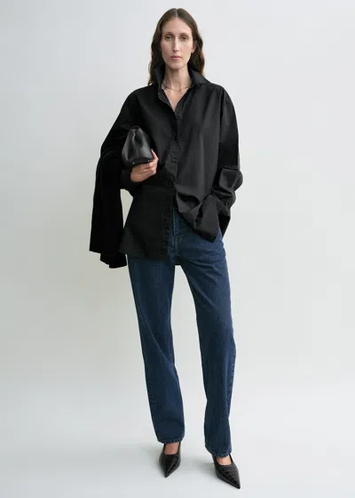 Totême Classic Tumbled Shirt Washed Black