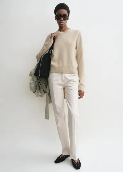 Totême Classic V-neck Knit Fawn
