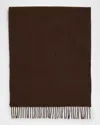 Totême Classic Virgin Wool Scarf In Washed Brown