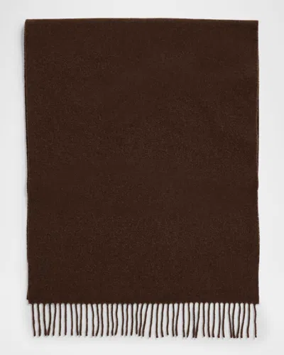 Totême Classic Virgin Wool Scarf In Washed Brown