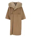 Totême Oversized Two-tone Wool And Cashmere-blend Coat In Beige