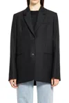 Totême Fitted Blazer With Single Button And Vents In Black