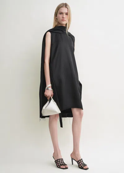Totême Cocoon Scarf Dress Black