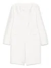 Totême Collarless Silk Coat