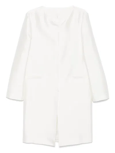 Totême Collarless Silk Coat