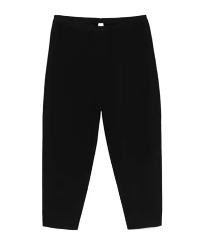 Totême Compact Knit Capri Trousers In Black