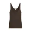 Totême Compact Knit Tank In Bark Melange