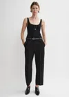 Totême Compact Knit Tank Black In Black