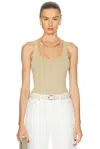 Totême Compact Knit Tank Top In Desert
