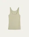 Totême Compact Knit Tank Top In Open Brown