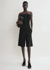 Totême Compact Knit Tube Top Black