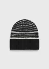 Totême Contrast-edge Beanie Black In Black