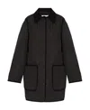 Totême Quilted Organic Cotton Blend Barn Jacket In Black