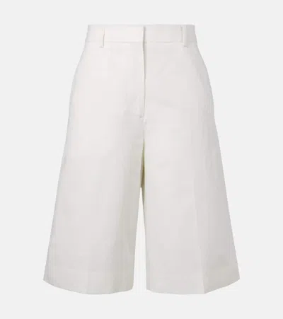 Totême Cotton And Linen Bermuda Shorts
