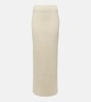 Totême Cotton-blend Bouclé Maxi Skirt In Ecru