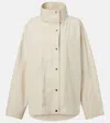 Totême Womens Parachute Loose-fit Cotton-blend Jacket Oyster In Neutral