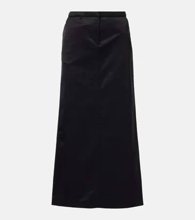 Totême Cotton-blend Maxi Skirt In Black