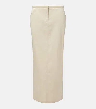 TOTÊME COTTON-BLEND SATIN MAXI SKIRT