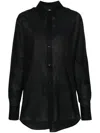 Totême Women's Relaxed Fit Wool Shirt In Black