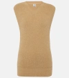 Totême Cotton-blend Terry Sweater Vest In Sand