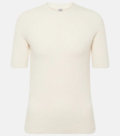 Totême Cotton-blend Terry T-shirt In White