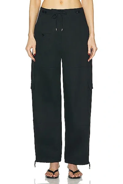 Totême Toteme Cotton Cargo Trousers In Black