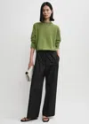 TOTÊME COTTON DRAWSTRING TROUSERS BLACK