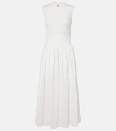 TOTÊME COTTON JERSEY MIDI DRESS