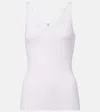 Totême Top Aus Baumwoll-jersey In White