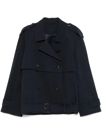 Totême Cotton Peacoat In Black