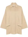 Totême Cotton Twill Overshirt Jacket In Neutrals