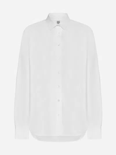 Totême Cotton Shirt In Whtie