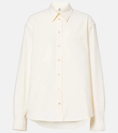 Totême Cotton Shirt In Yellow
