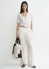 Totême Cotton Silk Pj Bottoms Off-white
