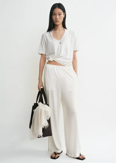 Totême Cotton Silk Pj Bottoms Off-white