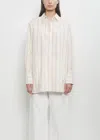 Totême Toteme Relaxed Stripe Button-up Shirt In Ecru / Blossom