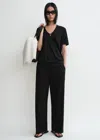 Totême Cotton Silk Tee Black
